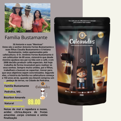 Cafeinados - Família Bustamante - Café Torrado em Grãos - 250g