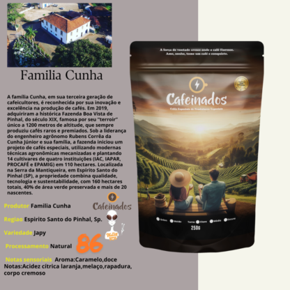 Variedade: Japy - Família Cunha - Café Torrado em Grãos - 250g