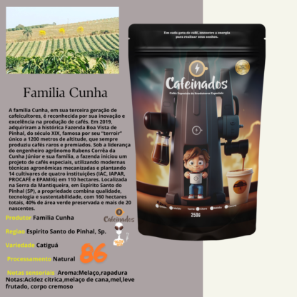 Variedade: Catiguá - Família Cunha - Café Torrado em Grãos - 250g